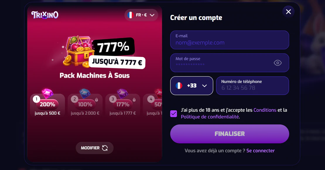 Trixino Casino — seo-text:registration