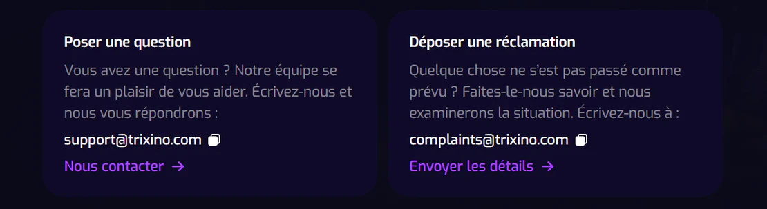 Trixino Casino — seo-text:support